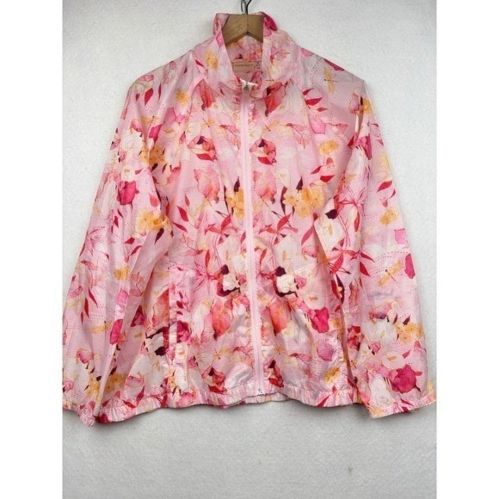 Nanette Lepore Floral Watercolor Jacket Womens 2X Plus Size Spring Lightweight
